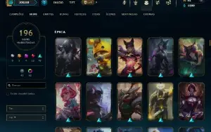 ⭐Conta Lol Full Champs | Lvl 520 | 196 Skins | 3 Ultimates ⭐