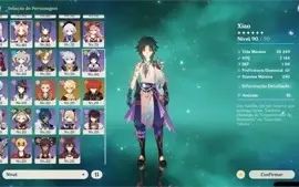 Conta Genshin AR 56 8 5* + 4 Armas 5* + Skins
