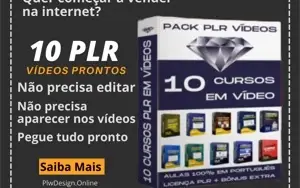 PACOTE PLR EM VÍDEOS  10 CURSOS LUCRATIVOS PRONTOS