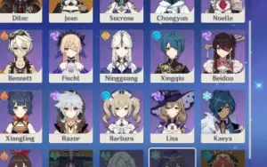 Conta Genshin Com 14 Personagens 5 Estrelas Ar 58