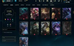 Ouro 2 com 150 Champs e 155 Skins ( MID / JG )