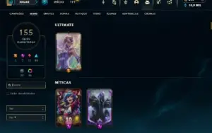 Ouro 2 com 150 Champs e 155 Skins ( MID / JG )