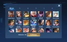 Acc de Honor of Kings com 117 skins, nob8, 292 de sorteio sk