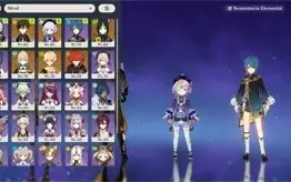 CONTA GENSHIN AR 54 COM 5 PERSONAGENS 5 ESTRELAS