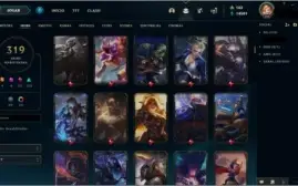 CONTA LEAGUE OF LEGENDS LVL 324, 319 SKINS (GOLD 1)