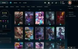 CONTA LEAGUE OF LEGENDS LVL 324, 319 SKINS (GOLD 1)