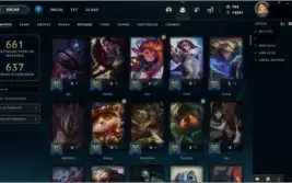 CONTA LEAGUE OF LEGENDS LVL 324, 319 SKINS (GOLD 1)