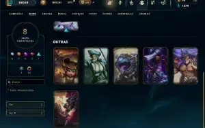 Platina 2 com 45 Champs e 8 Skins + 5 Fragmentos