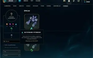 Conta Diamante 1 com 40 Champs e 11 Skins + 5 Fragmentos