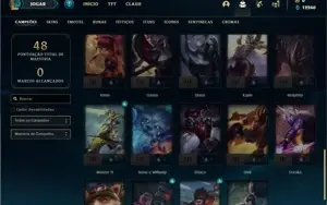 Conta Diamante 1 com 40 Champs e 11 Skins + 5 Fragmentos