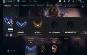 Conta Diamante 1 com 40 Champs e 11 Skins + 5 Fragmentos