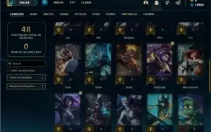Conta Diamante 1 com 40 Champs e 11 Skins + 5 Fragmentos