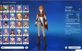✨ CONTA GENSHIN IMPACT AR 45 (CHILDE + EULA + DOIS T5) ✨
