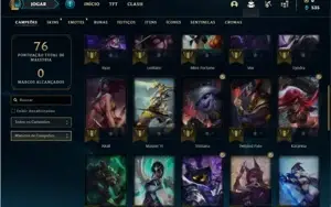 Conta prata 3 com 42 Champs e 14 Skins + 10 Fragmentos