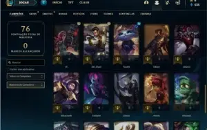Conta prata 3 com 42 Champs e 14 Skins + 10 Fragmentos