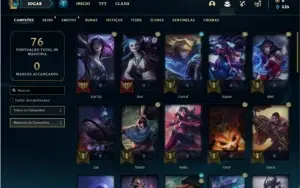 Conta prata 3 com 42 Champs e 14 Skins + 10 Fragmentos