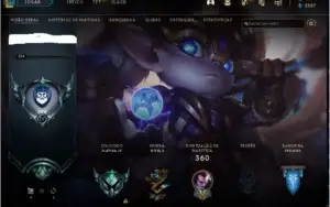 CONTA LOL 206 SKINS PLAT4