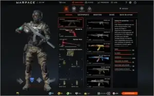 CONTA WARFACE PTT 73 COM VARIOS ITENS.