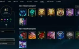 conta no league of legends