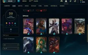 Conta prata 4 com 42 Champs e 20 Skins