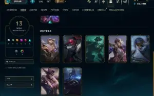Bronze 1 com 80 Champs e 13 Skins ( Mais de 50 Jogos )