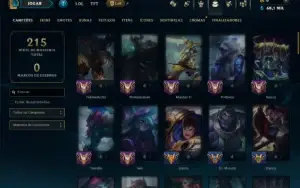 Bronze 1 com 80 Champs e 13 Skins ( Mais de 50 Jogos )