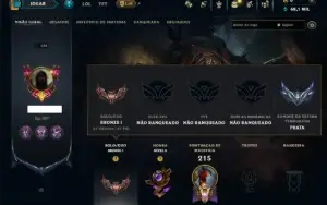 Bronze 1 com 80 Champs e 13 Skins ( Mais de 50 Jogos )