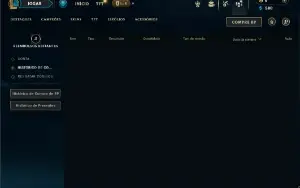 Unranked com 30 Champs e 1 Skin