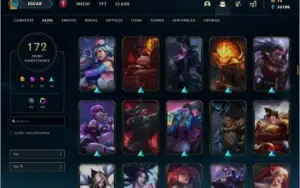 Conta ouro 4 com 172 skins e TODOS os champs