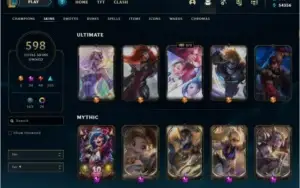 Conta lol com 598 skins