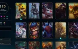 CONTA LOL 6 ANOS 130 SKINS UNRANKED + WILD RIFT ESMERALDA 1
