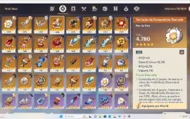 Conta genshin AR 52 Neuvillette+assinatura,Hu tao+assinatura