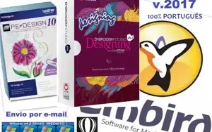 3 Programas De Bordado Veja Descrição Do Anuncio !
