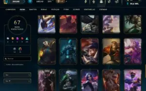 Esmeralda 4 com 70 Champs e 67 Skins (TOP / MID)