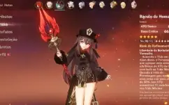 Conta Genshin Impact Ar55 Com 8 T5 + 7 Armas T5 Hutao+Homa
