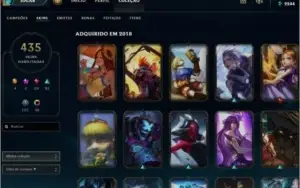 Conta de Lol com 435 Skins
