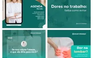 Pack Canva de Fisioterapia 12 Artes Editáveis