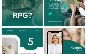 Pack Canva de Fisioterapia 12 Artes Editáveis