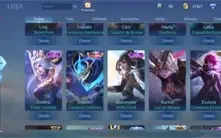 Conta mobile legends, todos heróis e todos emblemas lv60
