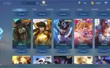 Conta mobile legends, todos heróis e todos emblemas lv60