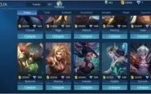 Conta Mobile Legends. 66 campeões e 73 Skins