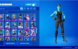 conta fortnite com muitas skins raras e com picareta minty