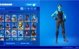 conta fortnite com muitas skins raras e com picareta minty