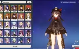 8 *5 raiden ,hu tao e ++ / 3 armas 5*