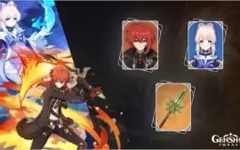 CONTA KOKOMI + DILUC + LANÇA DE JADE / AR 7 / GENSHIN IMPACT