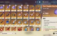 Conta Genshim com Ayaka, Kokomi, Diluc e Shogun full buildad