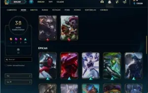 Conta diamante 1 com 89 PDL, 96 Champs e 38 Skins