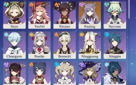 Conta Genshin AR 36 Com 4 Personagens 5 Estrelas