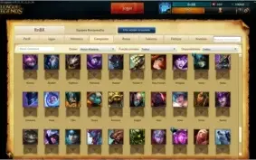 Conta Gold V, 137 champs (todos), 74 skins (Incluindo raras)
