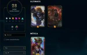 Conta Lol Bronze, 28 Skins, 2 Ultimate, 1 Mitica, 2 Lendaria